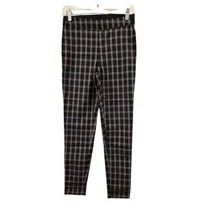 Stoosh Black and White mid rise Plaid Leggings womens M